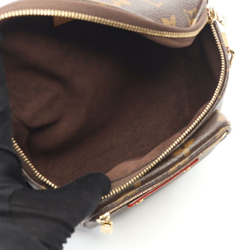 路易威登迷你腰包 M82335 Monogram帆布皮革棕色二手LV-2