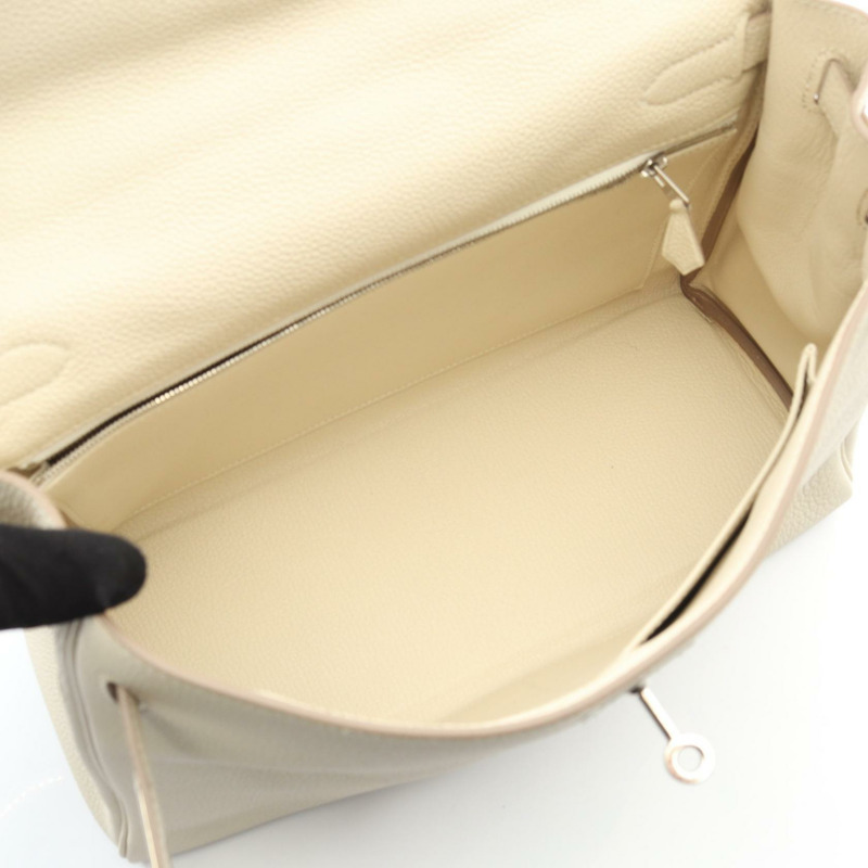 愛馬仕 Kelly 32 肩背包，Togo 皮革，白色，二手，女士，T SHW-2