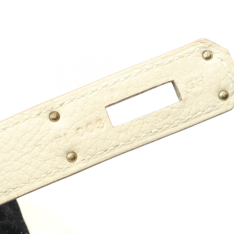 愛馬仕 Kelly 32 肩背包，Togo 皮革，白色，二手，女士，T SHW-4