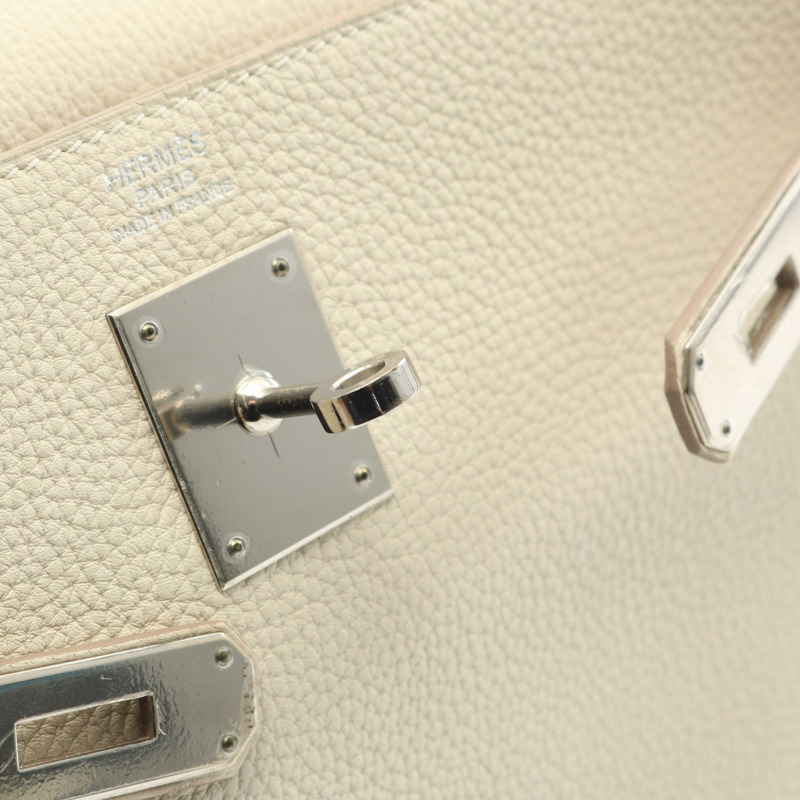 愛馬仕 Kelly 32 肩背包，Togo 皮革，白色，二手，女士，T SHW-10