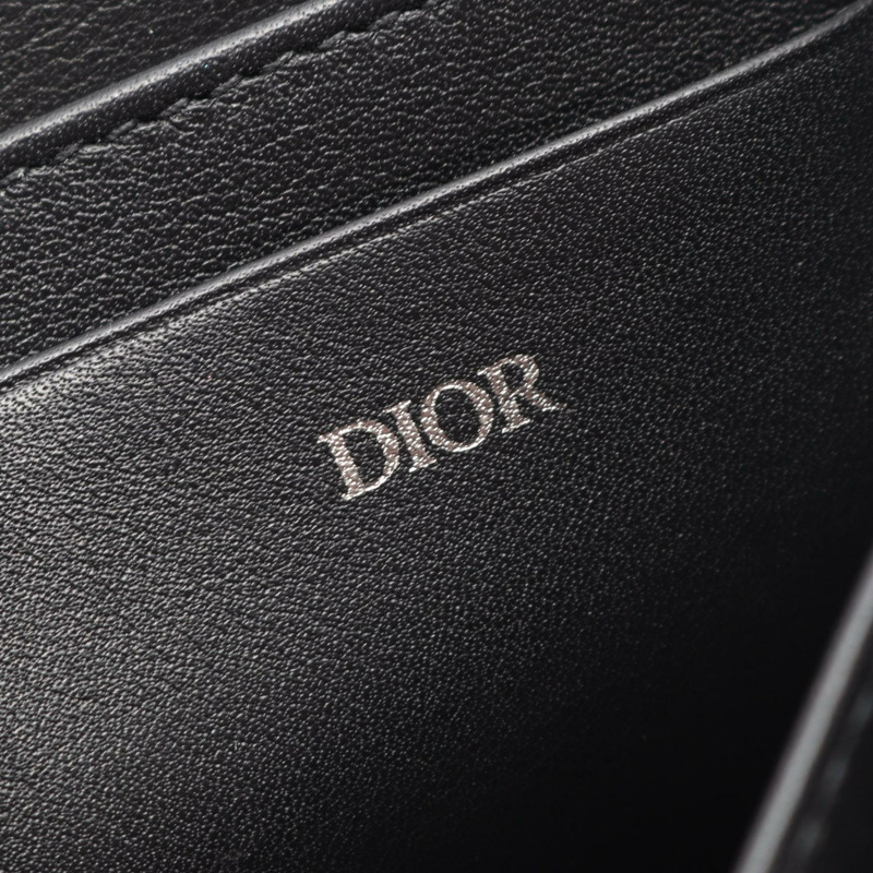 Christian Dior Elite Oblique 斜背包,帆布皮革,米色/黑色-3