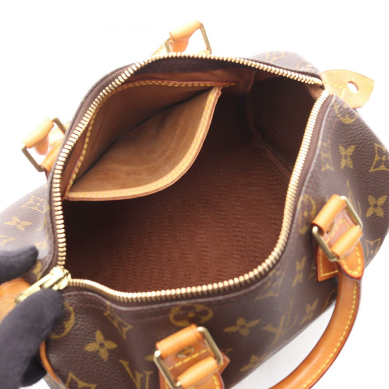 路易威登 Speedy 25 手提包 M41528 Monogram 帆布皮革棕色二手女士-2
