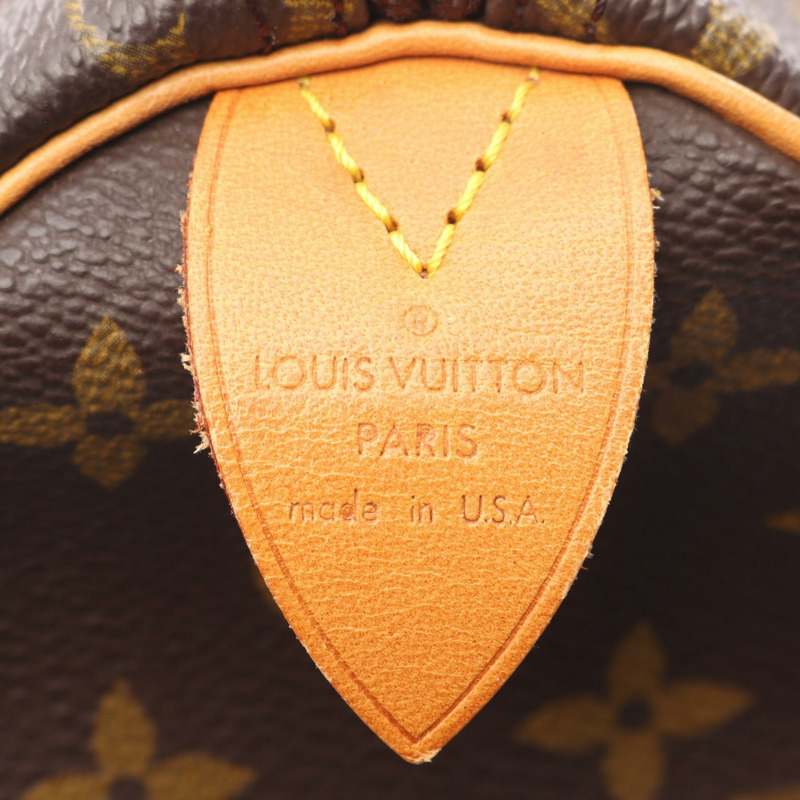 路易威登 Speedy 25 手提包 M41528 Monogram 帆布皮革棕色二手女士-3