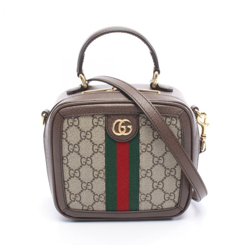 GUCCI Ophidia 迷你手提包 772157 帆布 米棕色 二手