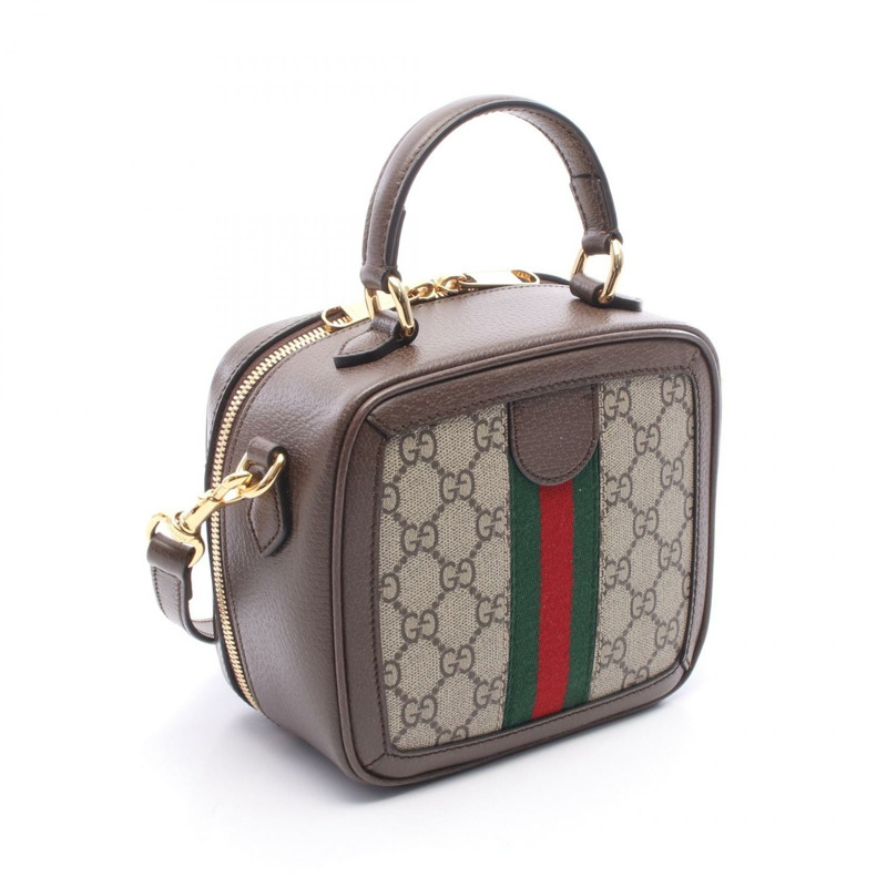 GUCCI Ophidia 迷你手提包 772157 帆布 米棕色 二手-1