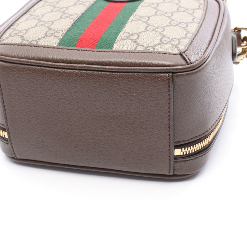 GUCCI Ophidia 迷你手提包 772157 帆布 米棕色 二手-4