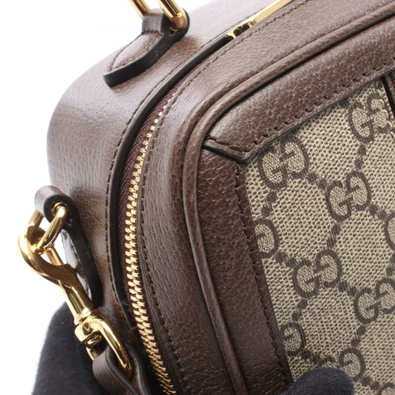 GUCCI Ophidia 迷你手提包 772157 帆布 米棕色 二手-5