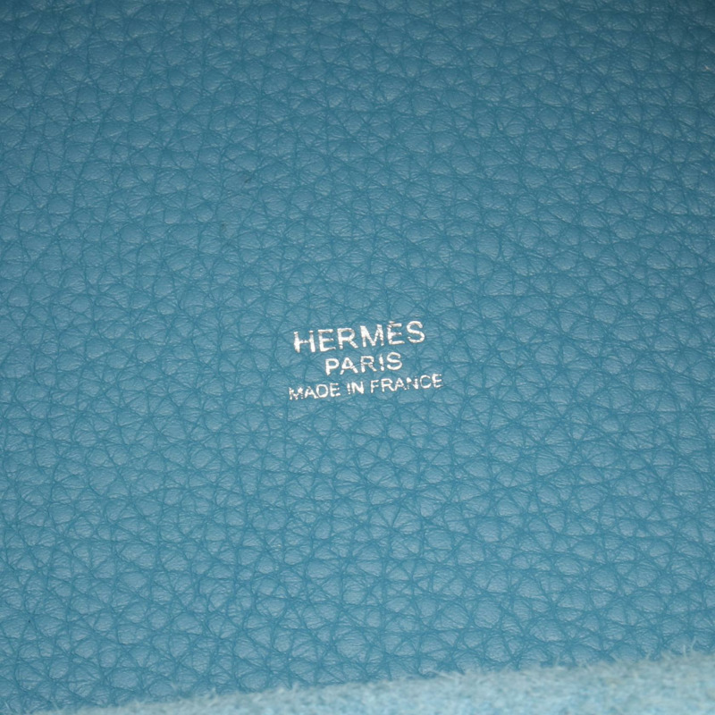 愛馬仕 Picotin MM 手提包,Clemence 皮革,藍色牛仔布,二手,女士,K SHW-3