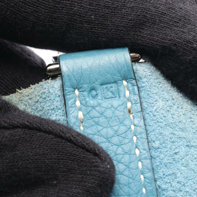 愛馬仕 Picotin MM 手提包,Clemence 皮革,藍色牛仔布,二手,女士,K SHW-4