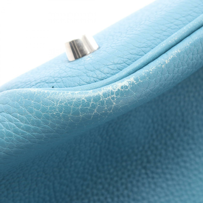 愛馬仕 Picotin MM 手提包,Clemence 皮革,藍色牛仔布,二手,女士,K SHW-8