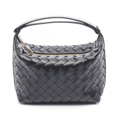 BOTTEGA VENETA MINI WALLACE Intrecciato 手提包 754443 黑色皮革 二手 女士