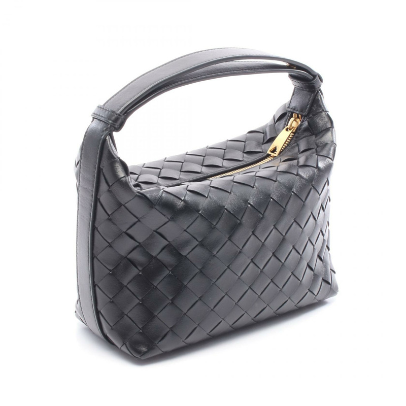 BOTTEGA VENETA MINI WALLACE Intrecciato 手提包 754443 黑色皮革 二手 女士-1