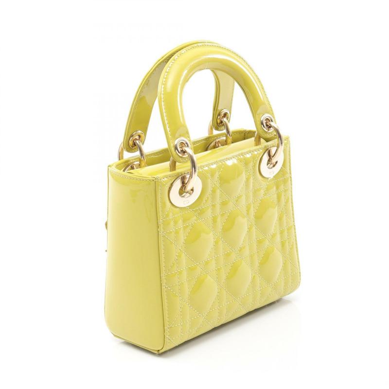 Christian Dior Lady Dior 迷你 Cannage 2Way 手袋 10-MA-0241 漆皮 CD-1