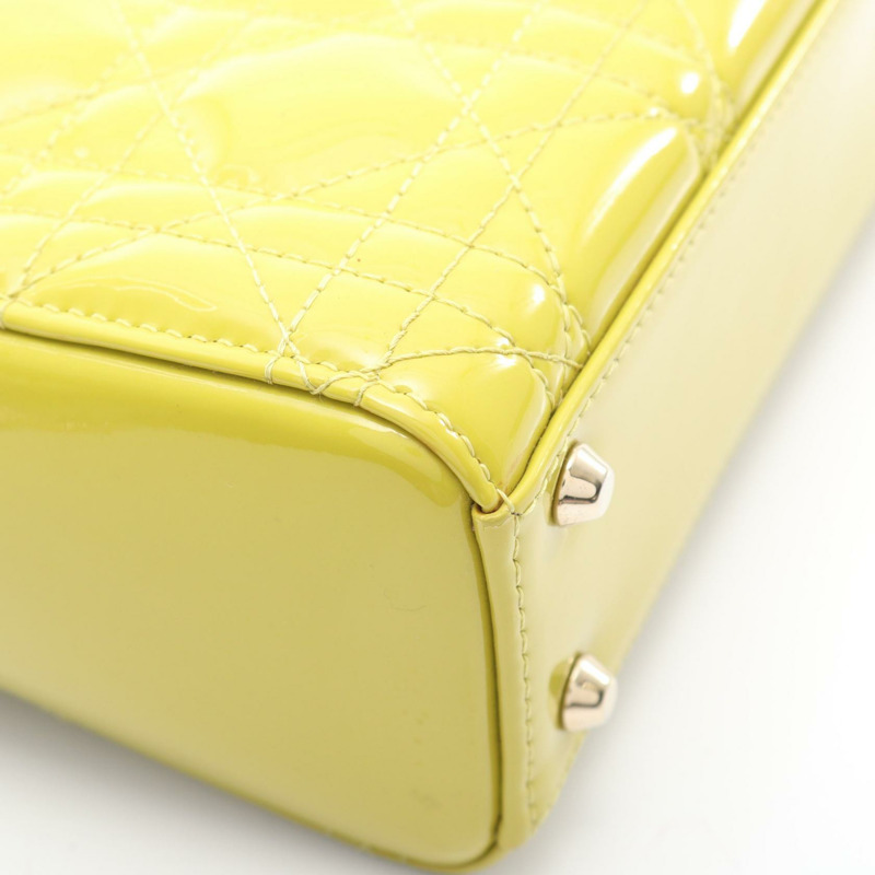 Christian Dior Lady Dior 迷你 Cannage 2Way 手袋 10-MA-0241 漆皮 CD-5