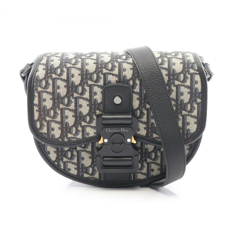 Christian Dior Gallop Oblique 肩背包 1ADO033YKYH27E 帆布 米色 海軍藍 CD-0