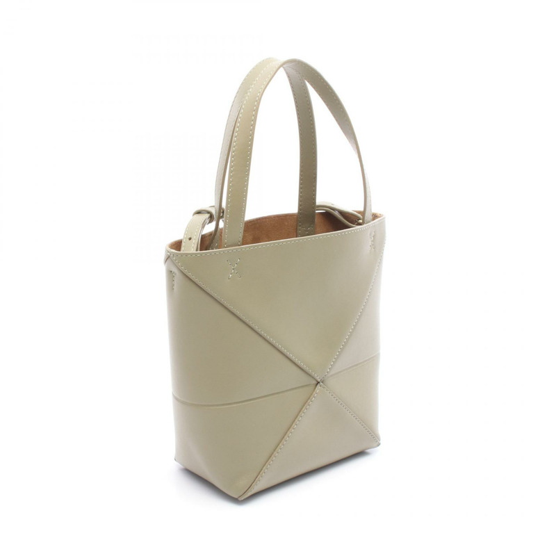 LOEWE Puzzle 折疊迷你單肩斜挎包,皮革材質,綠色,二手女款-1