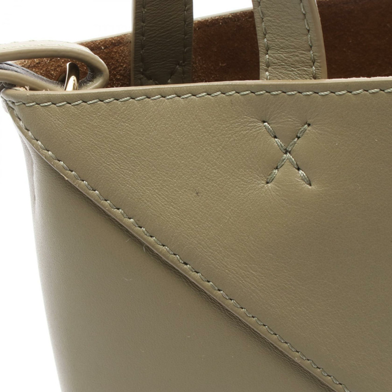 LOEWE Puzzle 折疊迷你單肩斜挎包,皮革材質,綠色,二手女款-4