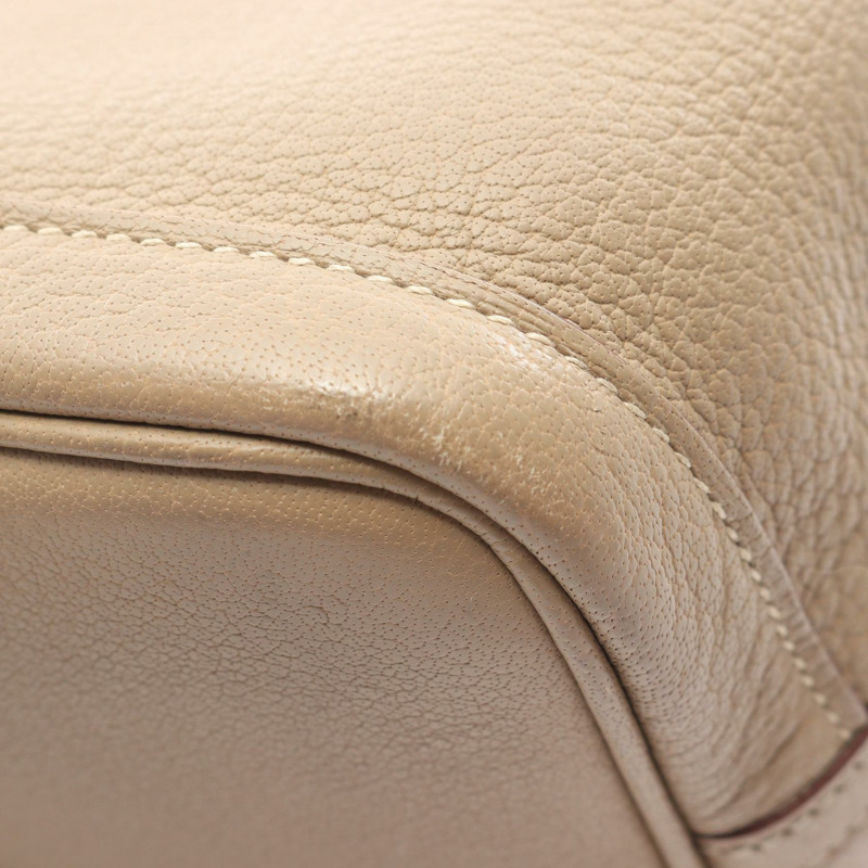 HERMES 花園派對 TPM 手提包 Negonda 皮革米色 Poussiere 二手 SHW M-5