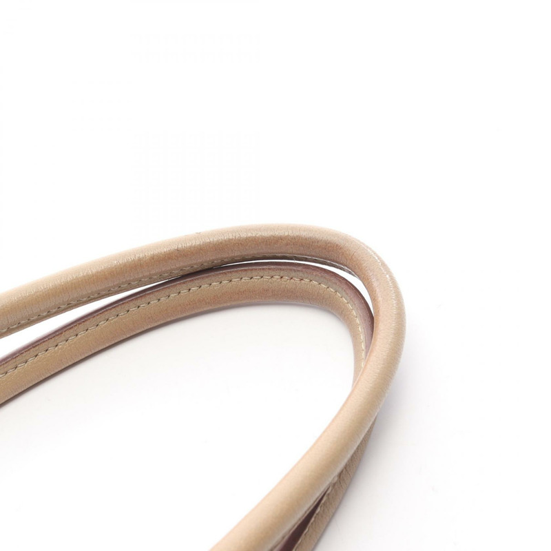 HERMES 花園派對 TPM 手提包 Negonda 皮革米色 Poussiere 二手 SHW M-10