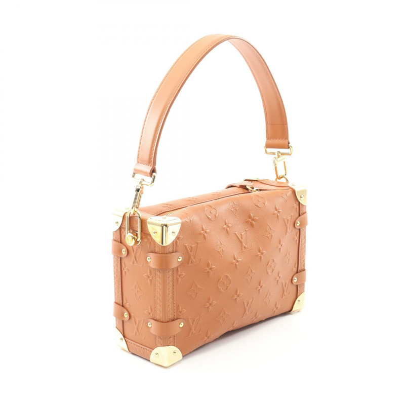 路易威登 Side Trunk PM 單肩手提包 M21741 小牛皮 Monogram 棕褐色二手-1