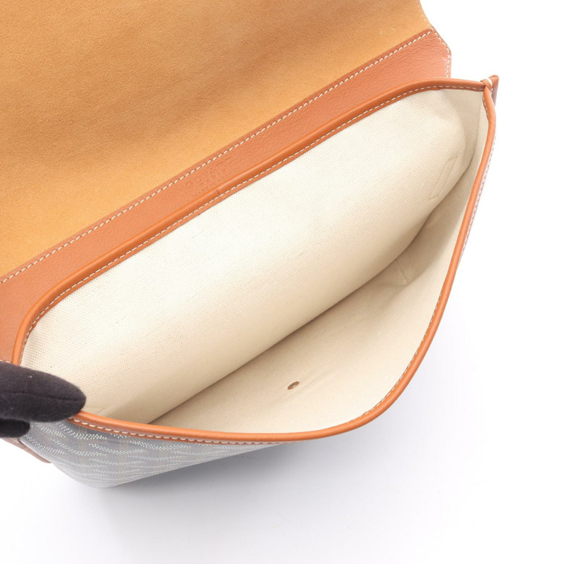 GOYARD Coursier Messenger 斜背包,帆布皮革,黑色/棕色,二手-2