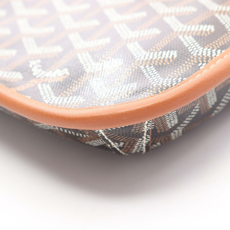 GOYARD Coursier Messenger 斜背包,帆布皮革,黑色/棕色,二手-4