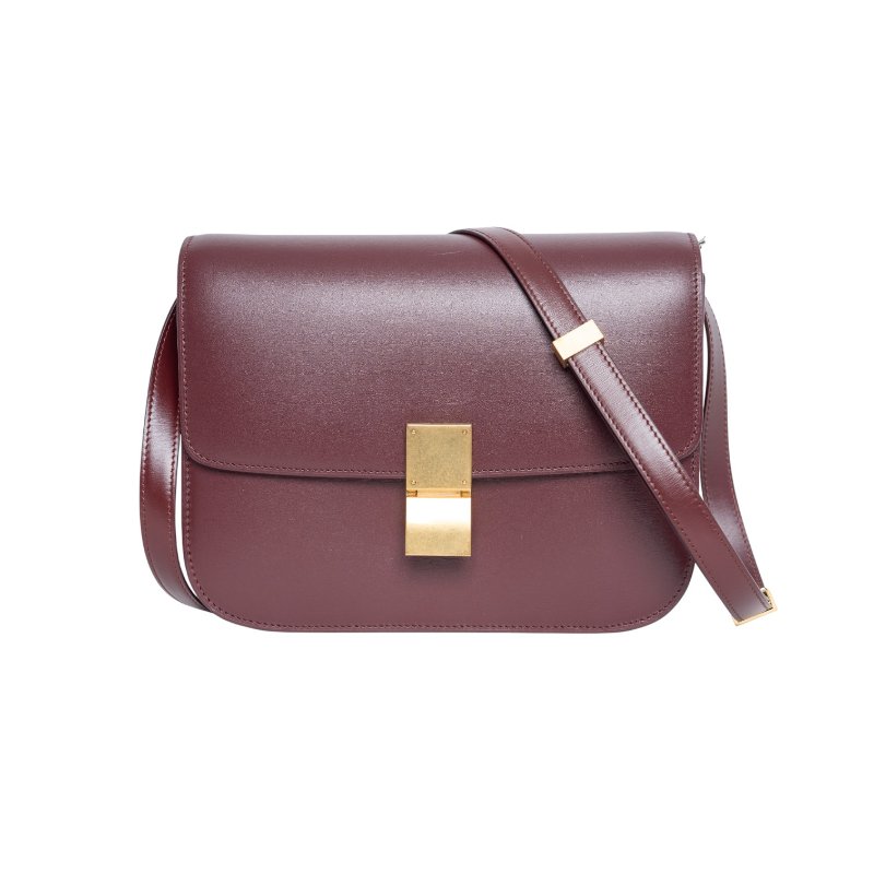 Celine經典方形Box皮革單肩包-0