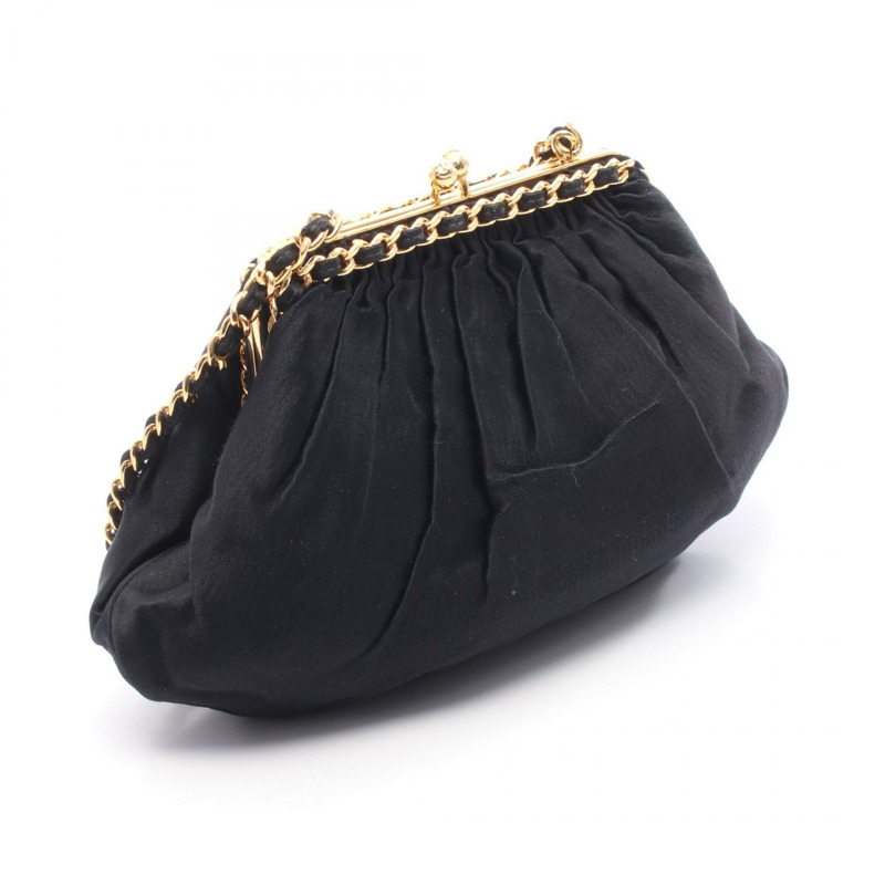 香奈兒鏈肩挎包 黑色 二手 女士 金色五金 CC Coco-1