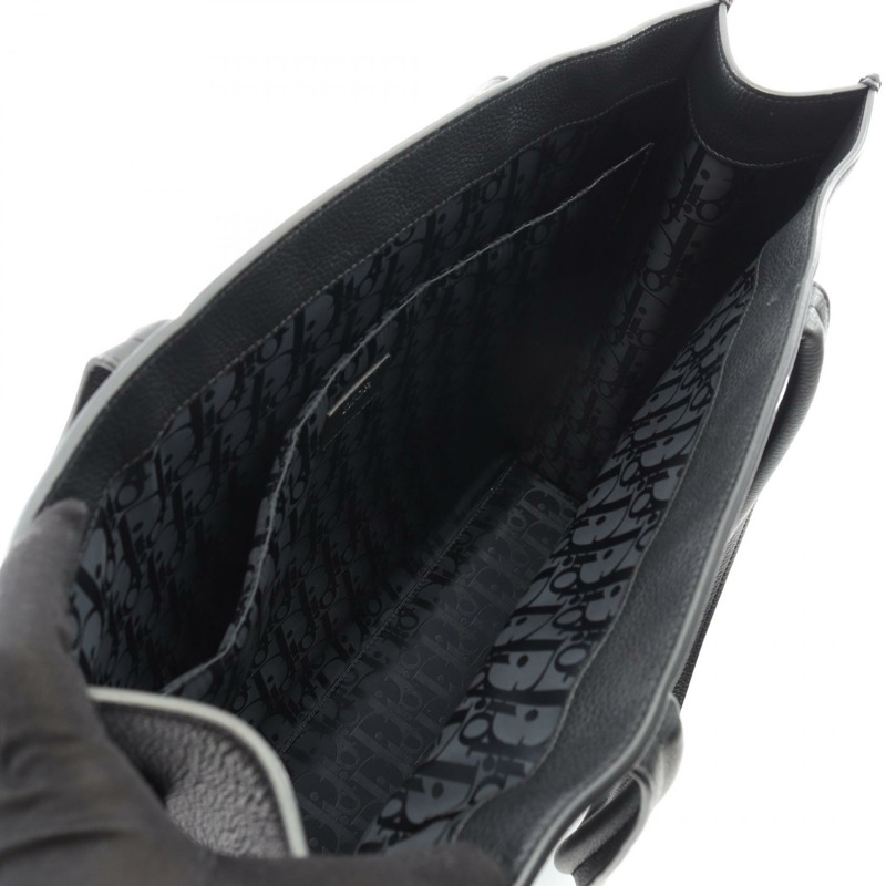 Christian Dior SAFARI 單肩托特包 1ESSH224YMJ 黑色皮革 二手 男士-2