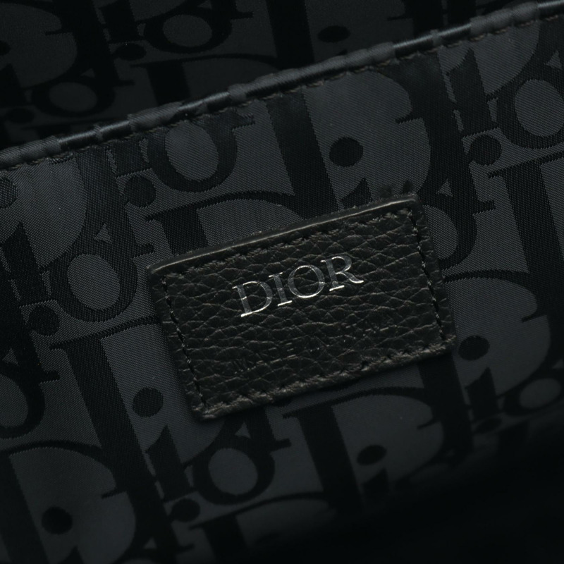 Christian Dior SAFARI 單肩托特包 1ESSH224YMJ 黑色皮革 二手 男士-3