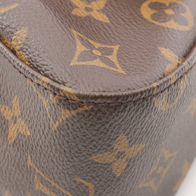 路易威登迷你環形肩背包 M51147 Monogram 皮革 棕色 二手-7