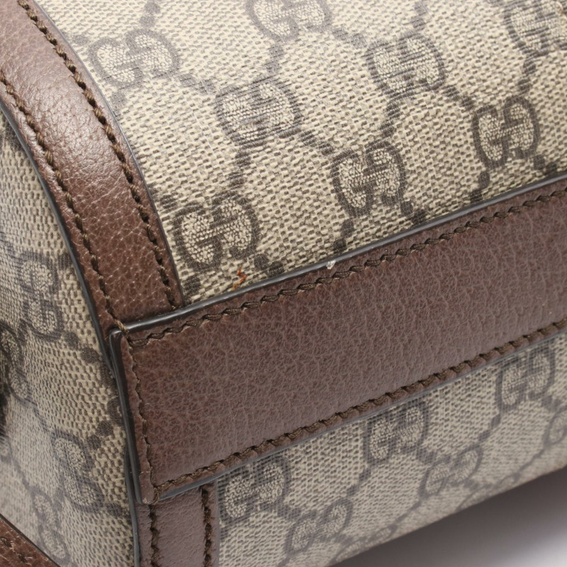 GUCCI Ophidia 單肩斜背包 602577 帆布皮革 米棕色 二手-4