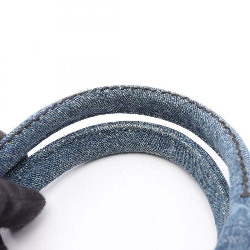 PRADA Canapa 2Way 單肩托特包 1BG439 牛仔藍 二手 女款-7