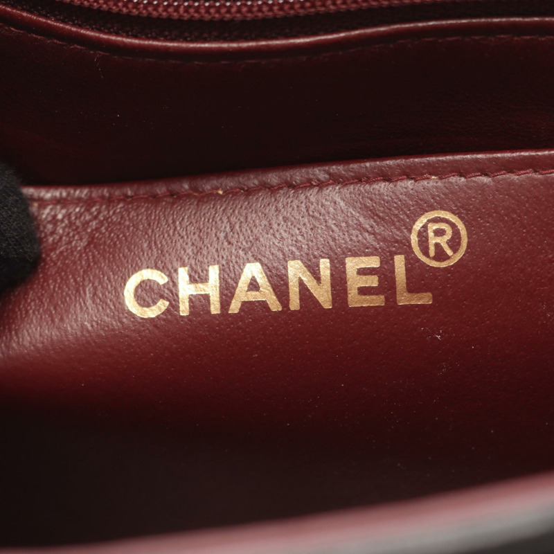 香奈兒 (CHANEL) 絎縫 Diana 翻蓋鏈肩挎包，羊皮，金色五金，黑色，二手 CC-5