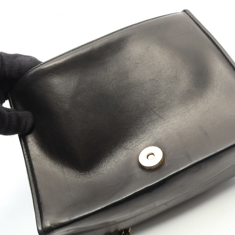 香奈兒 (CHANEL) 絎縫鏈條單肩包,羊皮材質,黑色,二手,女士款,金色五金-8