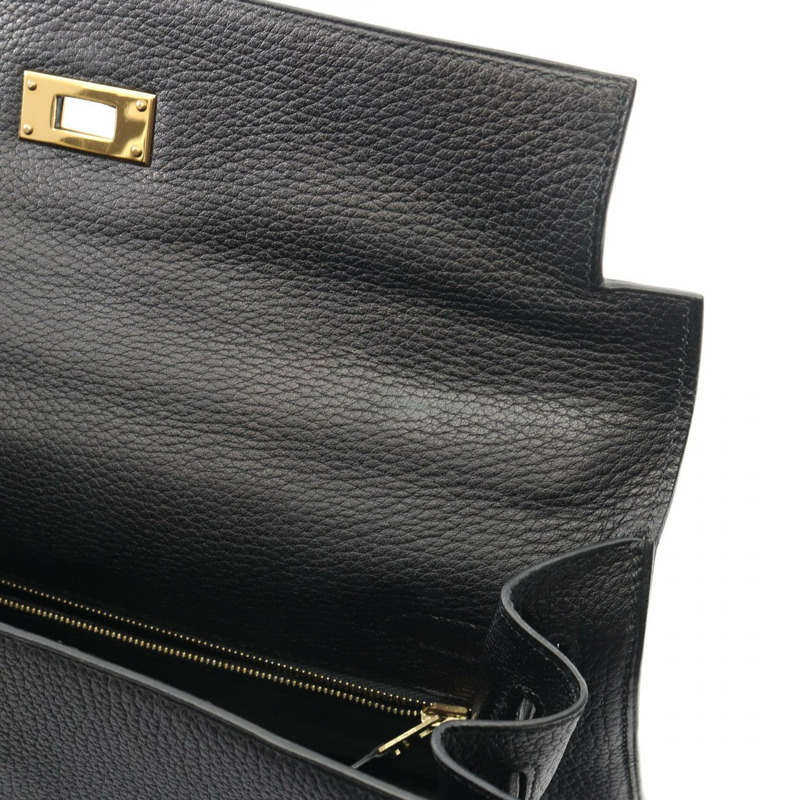 愛馬仕 Kelly 32 肩背包,Epsom 皮革,黑色,二手,女士,D GHW-6