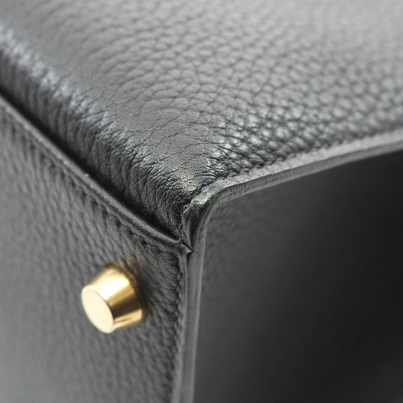 愛馬仕 Kelly 32 肩背包,Epsom 皮革,黑色,二手,女士,D GHW-8