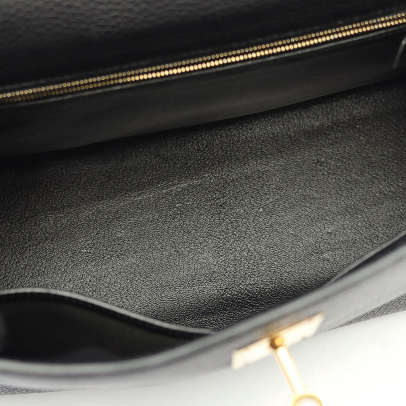 愛馬仕 Kelly 32 肩背包,Epsom 皮革,黑色,二手,女士,D GHW-9