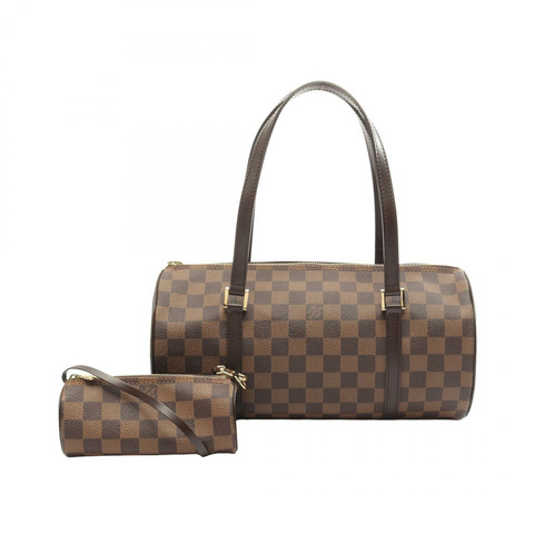路易威登 Papillon 30 單肩手提包 N51303 Damier Brown Ebene 二手 LV