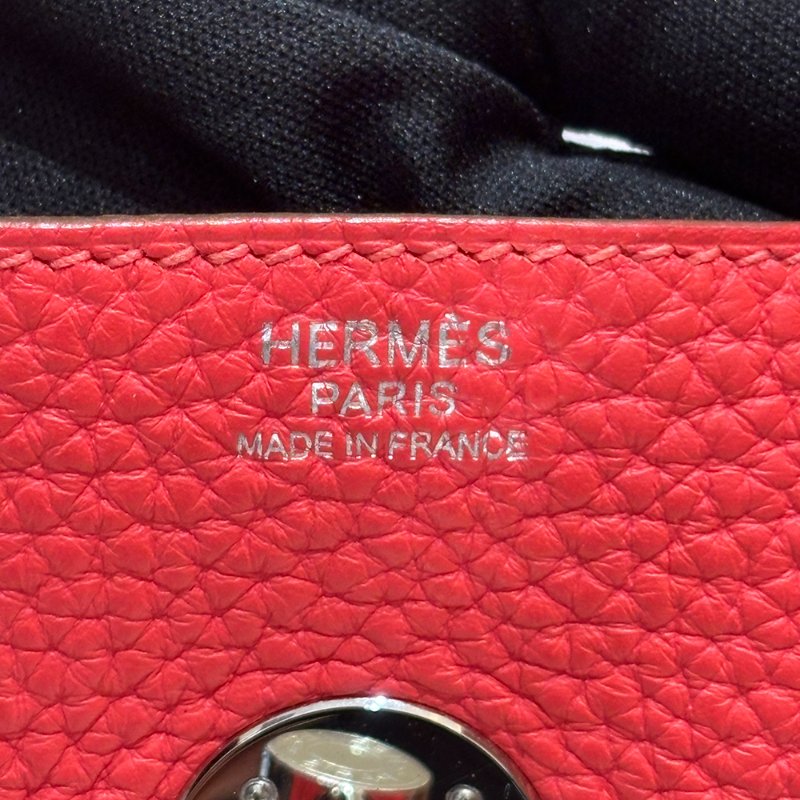 【低調奢華＋珊瑚紅】Hermès Lindy 30 珊瑚紅｜Togo皮革 × 銀扣｜框R 2014年 優雅珍藏-15