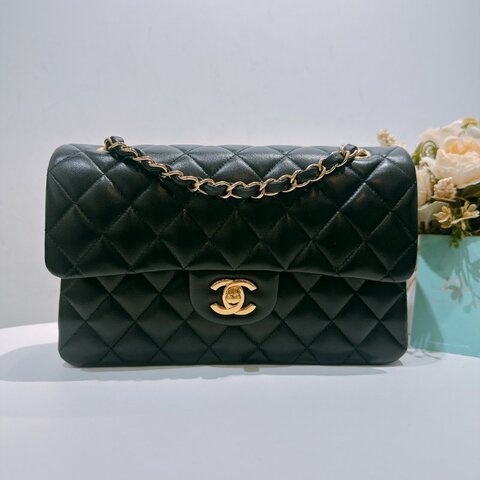 TW4583 Chanel 香奈兒 經典 翻蓋包 黑色羊皮 小號Classic Double Flap Bag 23cm Lambskin Black x GHW
