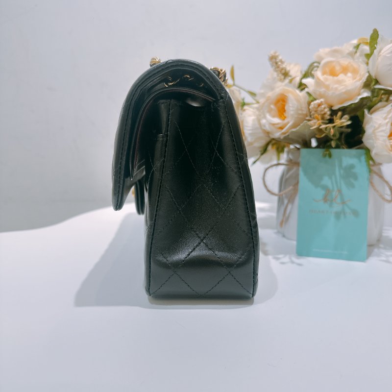 TW4583 Chanel 香奈兒 經典 翻蓋包 黑色羊皮 小號Classic Double Flap Bag 23cm Lambskin Black x GHW-2