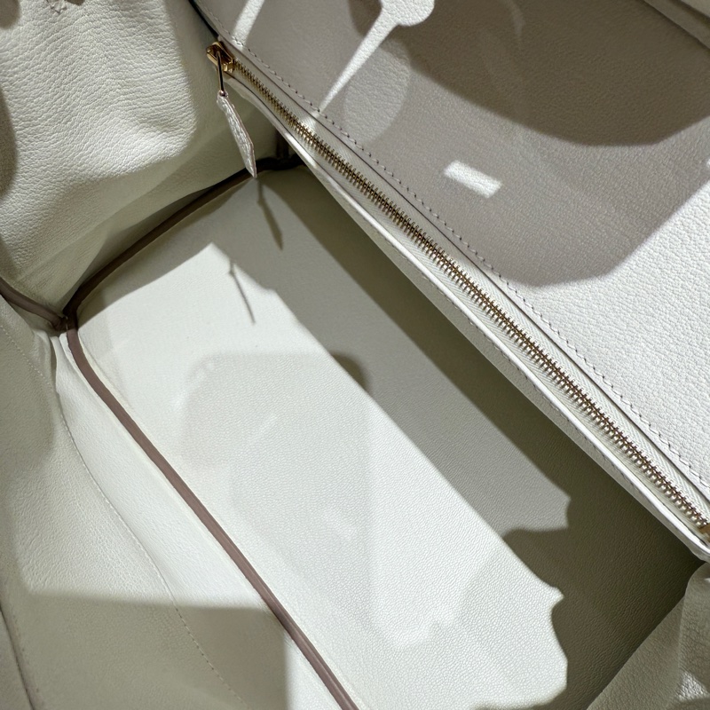 【稀有奢華白色・頂級收藏級別】Hermès Birkin 30 蘑菇白｜Togo皮革 × 金扣｜W刻 2024年-1