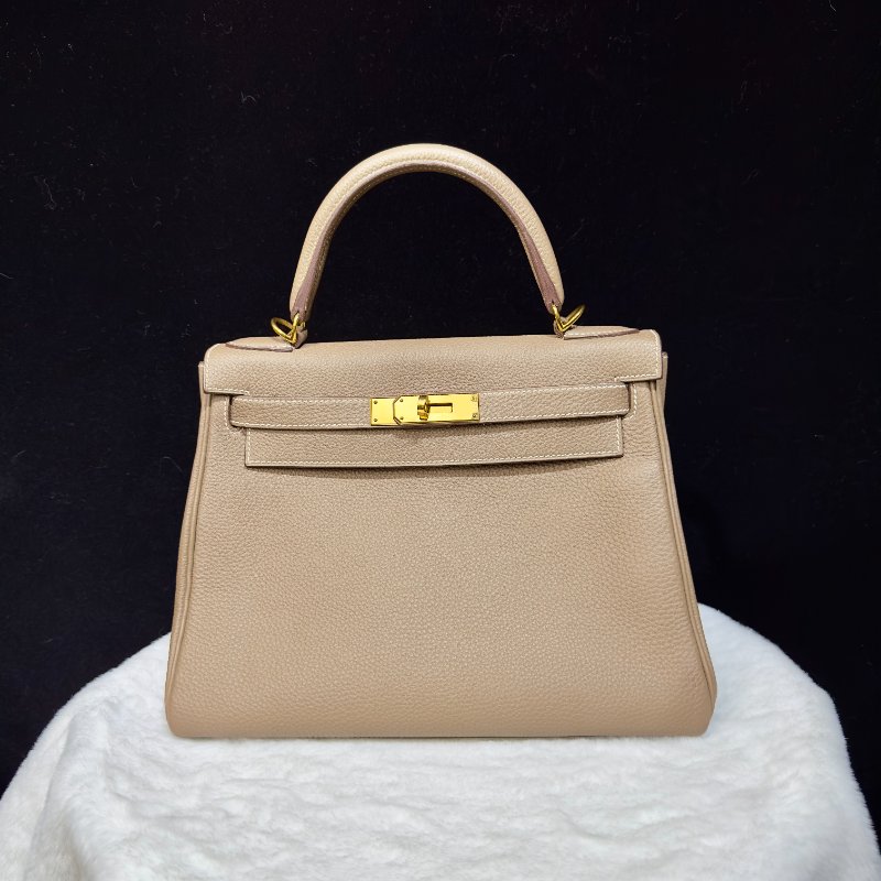 HERMES Kelly 28 大象灰金扣-0