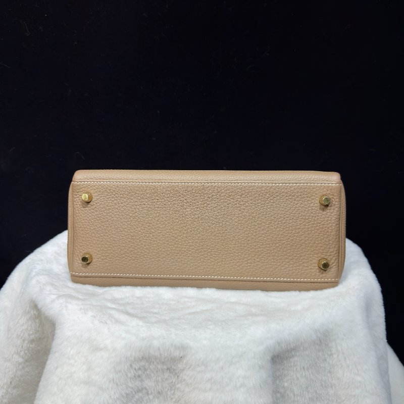 HERMES Kelly 28 大象灰金扣-5