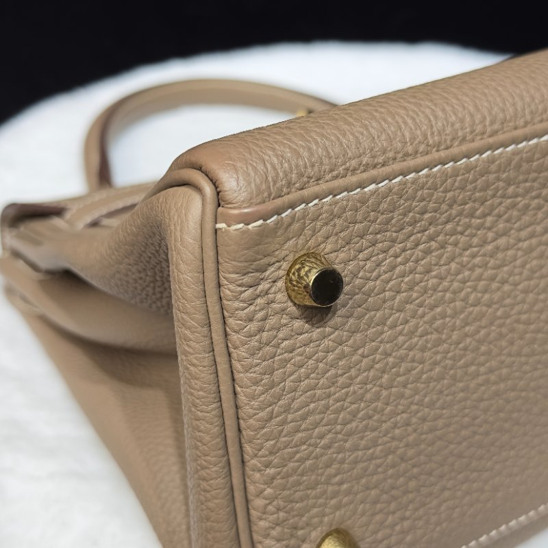 HERMES Kelly 28 大象灰金扣-6