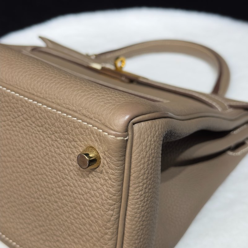 HERMES Kelly 28 大象灰金扣-7