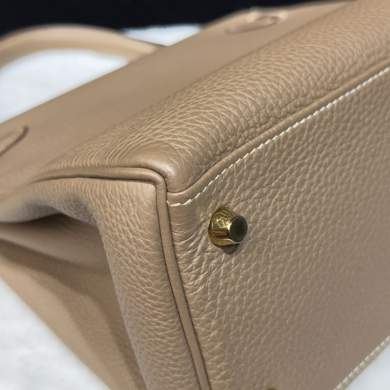 HERMES Kelly 28 大象灰金扣-8