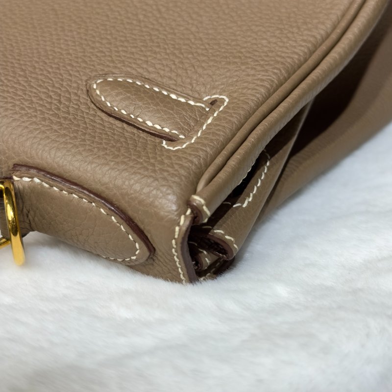 HERMES Kelly 28 大象灰金扣-11