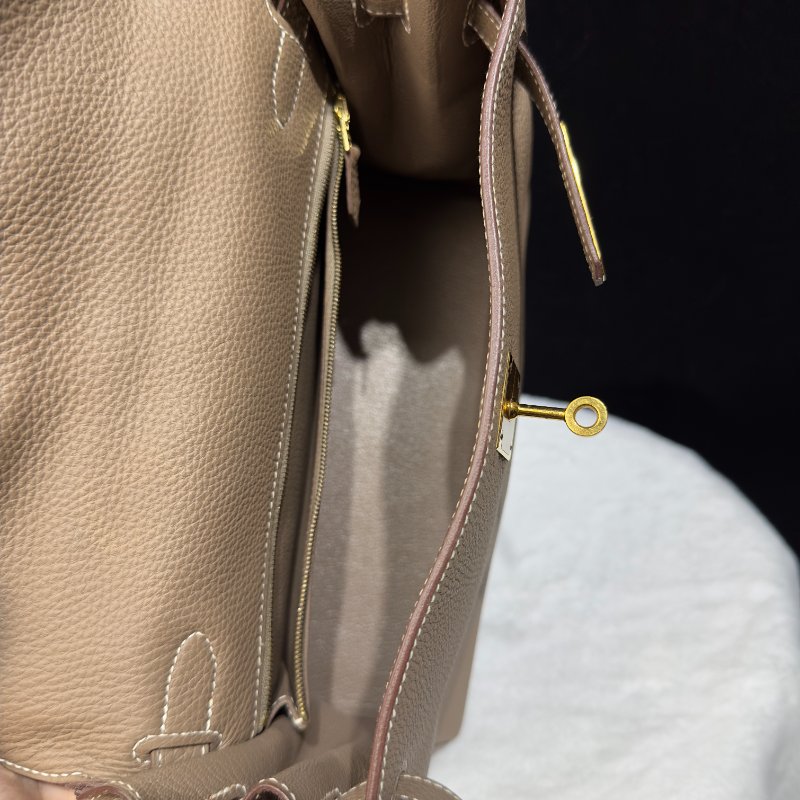 HERMES Kelly 28 大象灰金扣-12